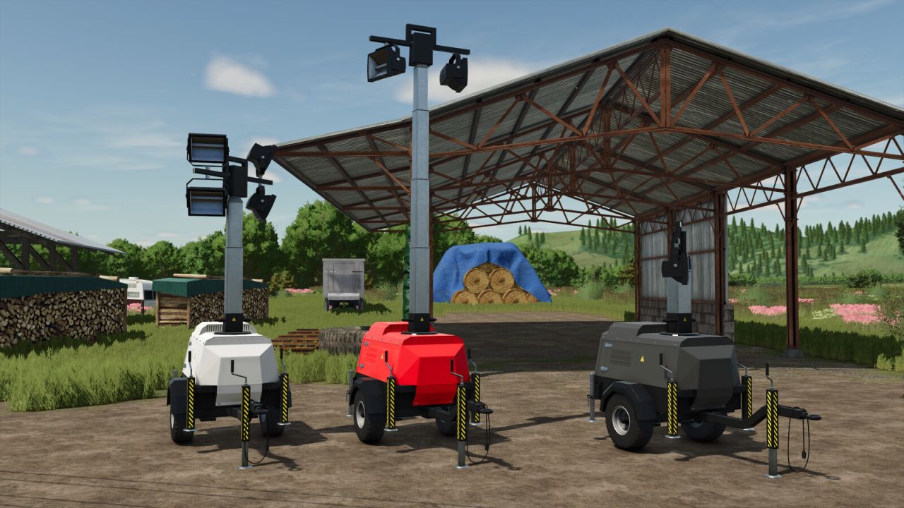 FS25 - Flood Light Trailer V1.0 | FS25 Mods, Farming Simulator 25 Mods ...