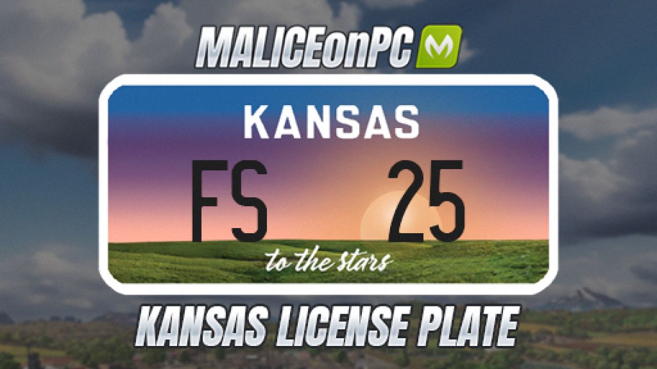 FS25 - Kansas License Plate V1.0 | FS25 Mods, Farming Simulator 25 Mods ...